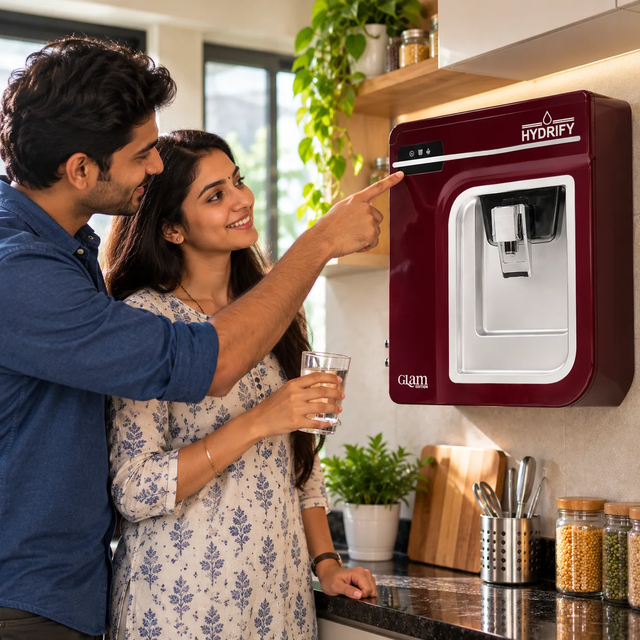 Modern Couple with Hydrify Glam Edition Purifier