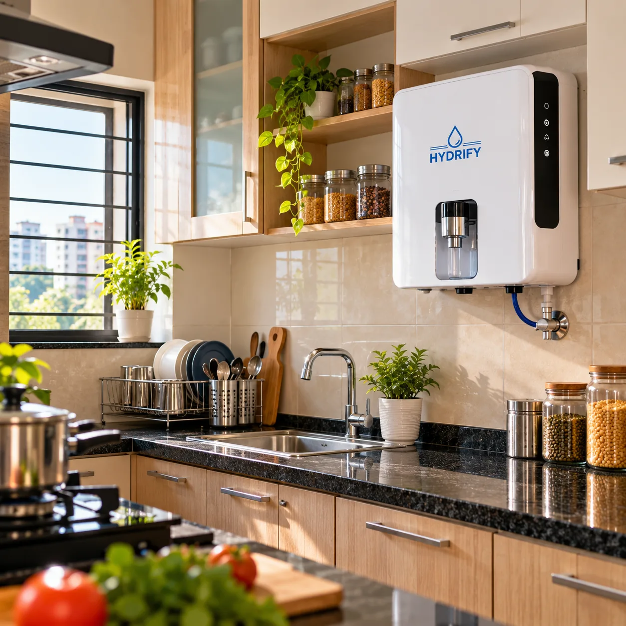 Hydrify Purifier in a Bright Modern Kitchen